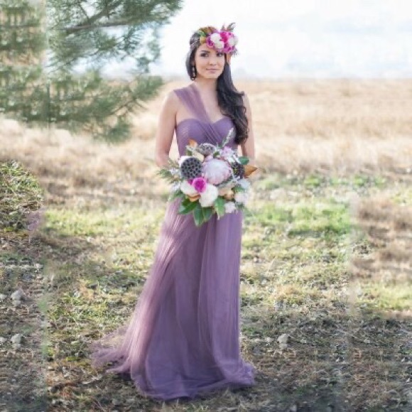 Jenny Yoo Lilac convertible bridesmaid gown size 8 - Picture 8 of 9